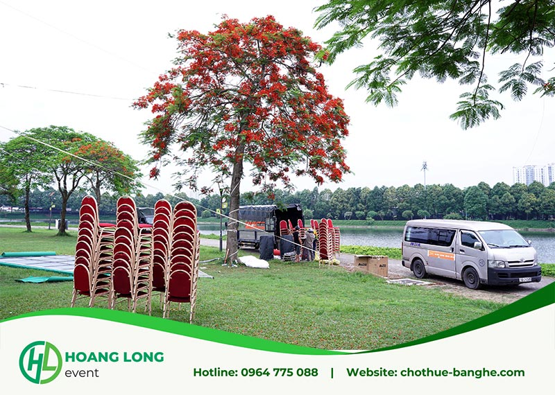 cho thuê bàn ghế tổ chức sự kiện ngoài trời 
